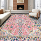 Ultra Soft Area Rug, Non Slip, Stain Resistant, Washable Area Rugs for Living Room, Bedroom, Sophisticated Soft Color Palette(Pink)