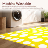 Ultra Soft Area Rug, Non Slip, Stain Resistant, Washable Area Rugs for Living Room, Bedroom, Delightful Minimalist Egg Imagery(Yellow)