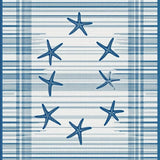 Ultra Soft Area Rug, Non Slip, Stain Resistant, Washable Area Rugs for Living Room, Bedroom, Stylish Marine Life Design(Blue)