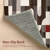 Ultra Soft Area Rug, Non Slip, Stain Resistant, Washable Area Rugs for Living Room, Bedroom, Rustic Tiled Pattern with Warm Hues(Gray)