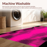 Ultra Soft Area Rug, Non Slip, Stain Resistant, Washable Area Rugs for Living Room, Bedroom, Dynamic Tropical Pattern Fusion(Pink)