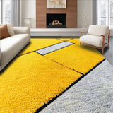 Ultra Soft Area Rug, Non Slip, Stain Resistant, Washable Area Rugs for Living Room, Bedroom, Bright Yellow Non-Shedding Playroom Rug(Yellow)