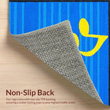 Ultra Soft Area Rug, Non Slip, Stain Resistant, Washable Area Rugs for Living Room, Bedroom, Energetic Melody Inspired Aesthetic(Blue)