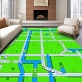 Fun Filled Vibrant Neighborhood Scene(Green)