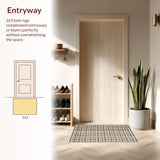 Ultra Soft Area Rug, Non Slip, Stain Resistant, Washable Area Rugs for Living Room, Bedroom, Rustic Minimalist Flatweave Style(Beige)