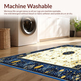Ultra Soft Area Rug, Non Slip, Stain Resistant, Washable Area Rugs for Living Room, Bedroom, Abstract Whimsical Octagon(White)