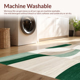 Indoor Non Shedding Beige Green Modern Abstract Area(Green)