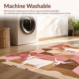 Ultra Soft Area Rug, Non Slip, Stain Resistant, Washable Area Rugs for Living Room, Bedroom, Vibrant Nature-Inspired Decorative Style(Brown)