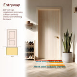 Ultra Soft Area Rug, Non Slip, Stain Resistant, Washable Area Rugs for Living Room, Bedroom, Artful Abstract Color Spectrum(Yellow)