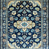 Ultra Soft Area Rug, Non Slip, Stain Resistant, Washable Area Rugs for Living Room, Bedroom, Luxurious Vintage Patterned Tapestry(Blue)