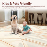 Artisan Crafted Oval Floor with Geometric Abstract Diamond Design(Beige)
