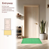 Ultra Soft Area Rug, Non Slip, Stain Resistant, Washable Area Rugs for Living Room, Bedroom, Antique Modern Aesthetic Bedroom Non-Slip Washable Rug(Green)