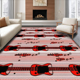 Bold Geometric Guitar Shape Arrangement(Red)