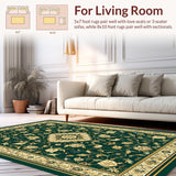 Forest Canopy Medallion with Ornate Interlocking Vines(Green)