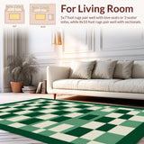 Artistic Green and White Tiled(Green)