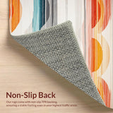 Ultra Soft Area Rug, Non Slip, Stain Resistant, Washable Area Rugs for Living Room, Bedroom, Stylish Neutral Lettering Display(Orange)