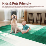 Ultra Soft Area Rug, Non Slip, Stain Resistant, Washable Area Rugs for Living Room, Bedroom, Serene Nature-Inspired Soft Tones(Green)