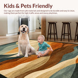 Ultra Soft Area Rug, Non Slip, Stain Resistant, Washable Area Rugs for Living Room, Bedroom, Surfboard Splash Rug Coastal Charm Entryway Carpet(Gray)