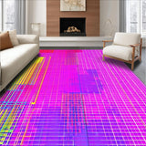 Ultra Soft Area Rug, Non Slip, Stain Resistant, Washable Area Rugs for Living Room, Bedroom, Striking Light-Up Kaleidoscopic Design(Pink)