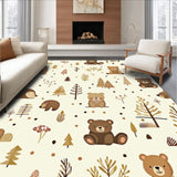 Ultra Soft Area Rug, Non Slip, Stain Resistant, Washable Area Rugs for Living Room, Bedroom, Serene Creamy Nature Inspired Look(Beige)