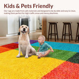 Ultra Soft Area Rug, Non Slip, Stain Resistant, Washable Area Rugs for Living Room, Bedroom, Machine Washable Pastel Girls Bedroom Rug(Orange)