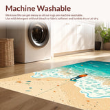 Ultra Soft Area Rug, Non Slip, Stain Resistant, Washable Area Rugs for Living Room, Bedroom, Humorous Fishing Doormat for Porch Entryway(Blue)