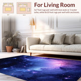 Ultra Soft Area Rug, Non Slip, Stain Resistant, Washable Area Rugs for Living Room, Bedroom, Vivid Celestial Artistry Display(Purple)