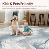 Ultra Soft Area Rug, Non Slip, Stain Resistant, Washable Area Rugs for Living Room, Bedroom, Double-Sided Outdoor Picnic Deck Carpet(Gray)