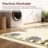 Ultra Soft Area Rug, Non Slip, Stain Resistant, Washable Area Rugs for Living Room, Bedroom, Elegant Nature-Inspired Animal Collection(Beige)