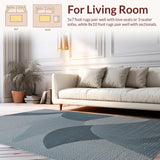 Ultra Soft Area Rug, Non Slip, Stain Resistant, Washable Area Rugs for Living Room, Bedroom, Contemporary Washable Nursery Area Rug in Neutral Tones(Gray)
