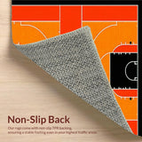Ultra Soft Area Rug, Non Slip, Stain Resistant, Washable Area Rugs for Living Room, Bedroom, Youthful Sports Enthusiast Floor Decor(Orange)
