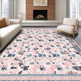 Ultra Soft Area Rug, Non Slip, Stain Resistant, Washable Area Rugs for Living Room, Bedroom, Vibrant Butterfly Accent Style(Pink)