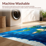 Chic Abstract World Map Aesthetic(Blue)