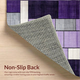 Ultra Soft Area Rug, Non Slip, Stain Resistant, Washable Area Rugs for Living Room, Bedroom, Elegant Plush Contemporary Style(Purple)