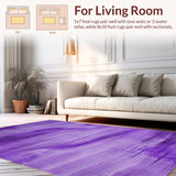 Ultra Soft Area Rug, Non Slip, Stain Resistant, Washable Area Rugs for Living Room, Bedroom, Vibrant Purple Ombre Design(Purple)