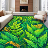 Ultra Soft Area Rug, Non Slip, Stain Resistant, Washable Area Rugs for Living Room, Bedroom, Vibrant Floral Cartoon Theme(Green)