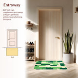Ultra Soft Area Rug, Non Slip, Stain Resistant, Washable Area Rugs for Living Room, Bedroom, Fun Animal Motif for Children(Green)
