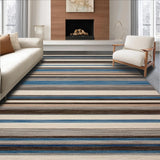 Ultra Soft Area Rug, Non Slip, Stain Resistant, Washable Area Rugs for Living Room, Bedroom, Elegant Textured Tone Block Pattern(Brown)