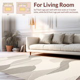 Elegant Creamy Abstract Waves(Beige)