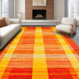 Ultra Soft Area Rug, Non Slip, Stain Resistant, Washable Area Rugs for Living Room, Bedroom, Eclectic Colorful Sunbeam Design(Orange)