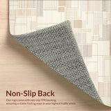 Bermuda Weave Collection Area Cream Beige Neutral Abstract Motif(Beige)