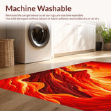 Bold Geometric Lava Waves(Red)