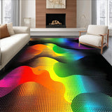 Contemporary Artistic Patterned Runner(Red)