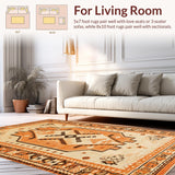 Ultra Soft Area Rug, Non Slip, Stain Resistant, Washable Area Rugs for Living Room, Bedroom, Elegant Vintage Animal Aesthetic(Beige)