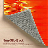 Ultra Soft Area Rug, Non Slip, Stain Resistant, Washable Area Rugs for Living Room, Bedroom, Lively Lava Flow Visual Experience(Orange)