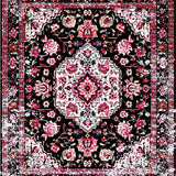 Elegant Distressed Patterned Motif(Black)