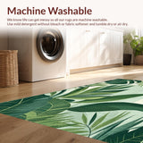 Contemporary Leaf Print Elegance(Green)