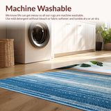 Ultra Soft Area Rug, Non Slip, Stain Resistant, Washable Area Rugs for Living Room, Bedroom, Shaggy Cozy Earthy Tones Ensemble(Blue)
