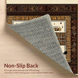 Ultra Soft Area Rug, Non Slip, Stain Resistant, Washable Area Rugs for Living Room, Bedroom, Sophisticated Wild Animal Motif(Brown)