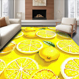 Ultra Soft Area Rug, Non Slip, Stain Resistant, Washable Area Rugs for Living Room, Bedroom, Whimsical Colorful Pattern Fusion(Yellow)
